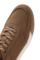 Male Beige Lace-up Nubuck Leather Sneaker | Derimod Male Beige Lace-up Nubuck Leather Sneaker | Derimod