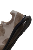 Men's Mink Thick Sole Lace-up Leather Sneaker | Derimod Men's Mink Thick Sole Lace-up Leather Sneaker | Derimod