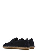 Men's Navy Blue Suede Leather Espadrille | Derimod Men's Navy Blue Suede Leather Espadrille | Derimod