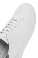 Men's White Lace-up Leather Sneaker | Derimod Men's White Lace-up Leather Sneaker | Derimod