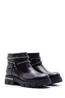Women's Studded Detailed Leather Boots | Derimod Women's Studded Detailed Leather Boots | Derimod