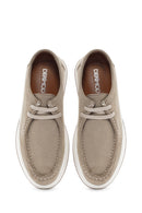 Erkek Bej Bağcıklı Süet Deri Casual Ayakkabı | Derimod Erkek Bej Bağcıklı Süet Deri Casual Ayakkabı | Derimod