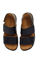 Camper Men's Black Brutus Leather Sandals | Derimod Camper Men's Black Brutus Leather Sandals | Derimod