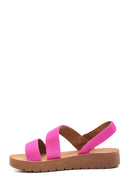 Kadın Pembe Casual Düz Sandalet | Derimod Kadın Pembe Casual Düz Sandalet | Derimod