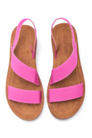 Kadın Pembe Casual Düz Sandalet | Derimod Kadın Pembe Casual Düz Sandalet | Derimod