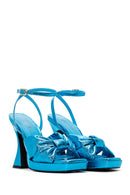 Kadın Mavi Platform Topuklu Sandalet | Derimod