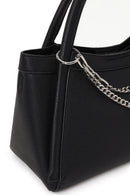 Woman Black Long-Strap Charm Shoulder Bag | Derimod