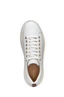 Geox Women's White Spherica Ecub-2 Lace-Up Leather Sneaker | Derimod