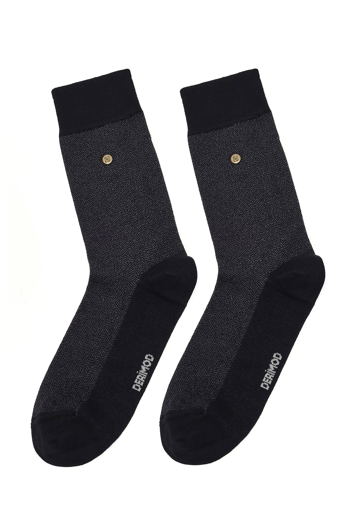 Men's Black Bamboo Long Socks 000A2C35096F | Derimod