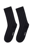 Erkek Siyah Bambu Uzun Çorap | Derimod