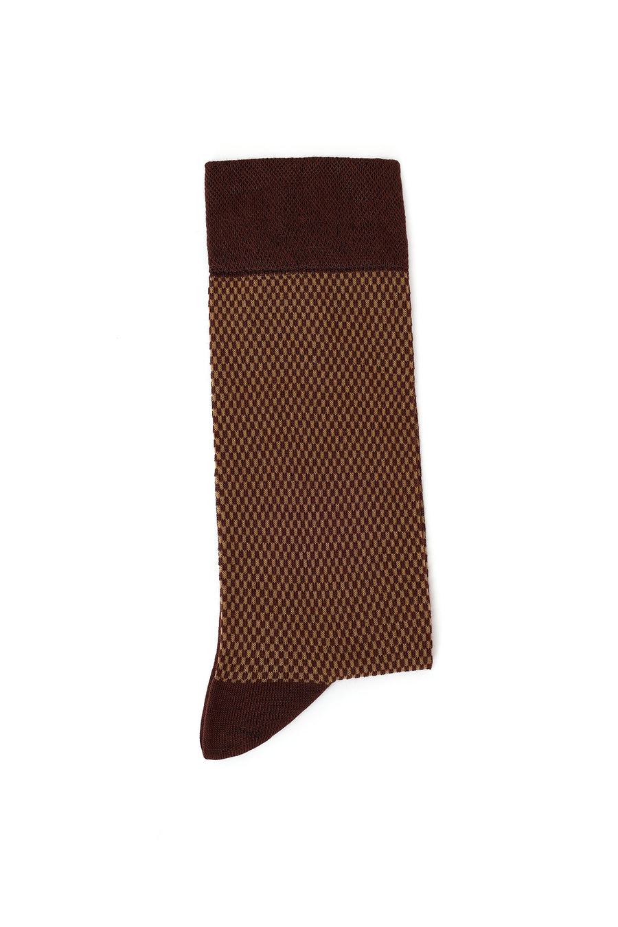 Male Brown Cotton Socks