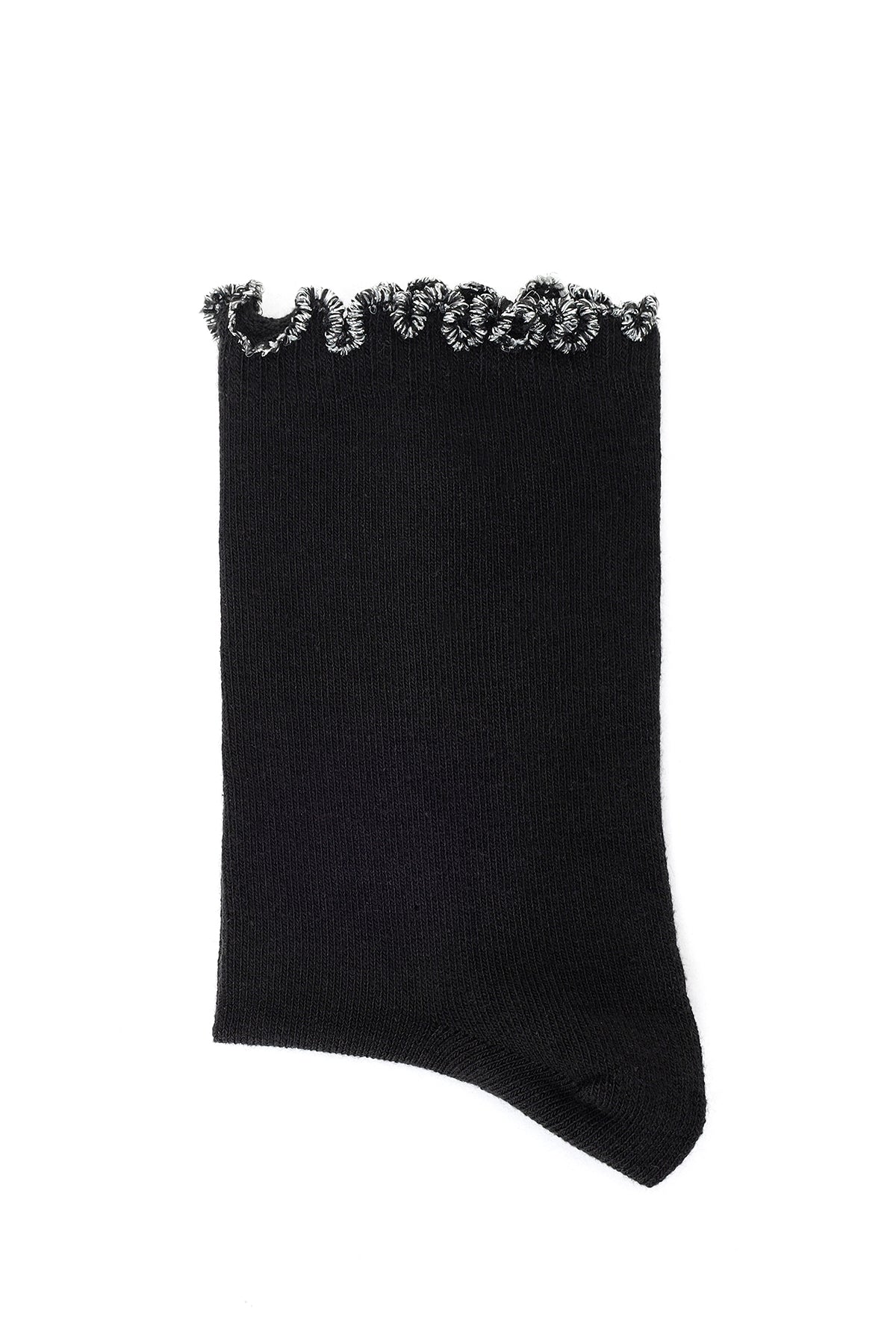 Kadın Siyah Pamuk Çorap