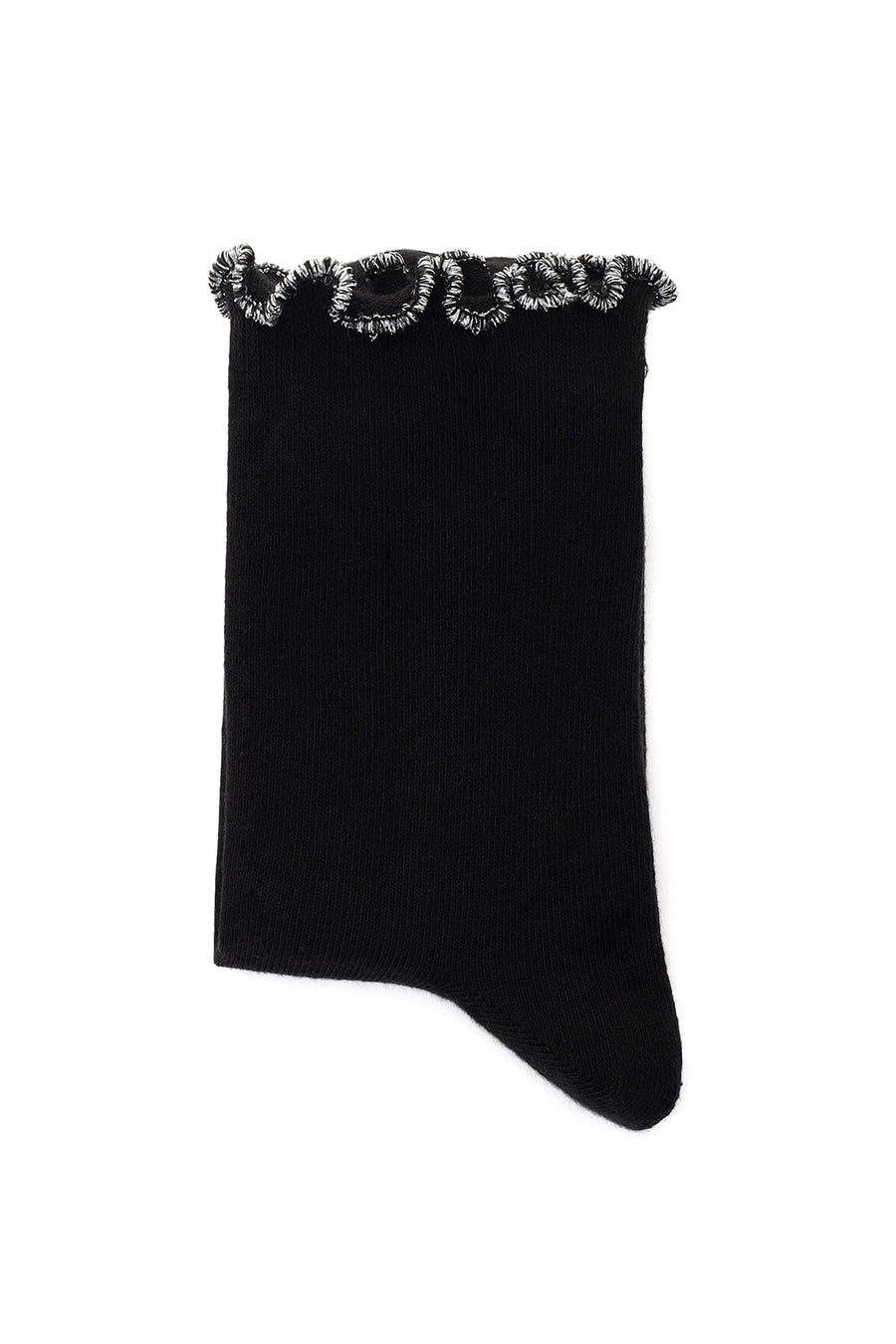 Women's Black Silver Cotton Socks