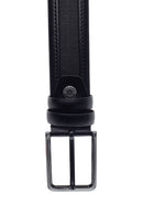 Men's Black Leather Casual Belt | Derimod