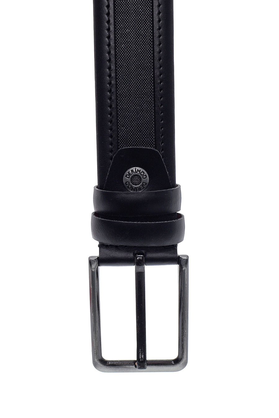 Men's Black Leather Casual Belt
