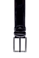 Men's Black Leather Patent Leather Belt | Derimod
