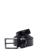 Men's Black Leather Belt | Derimod