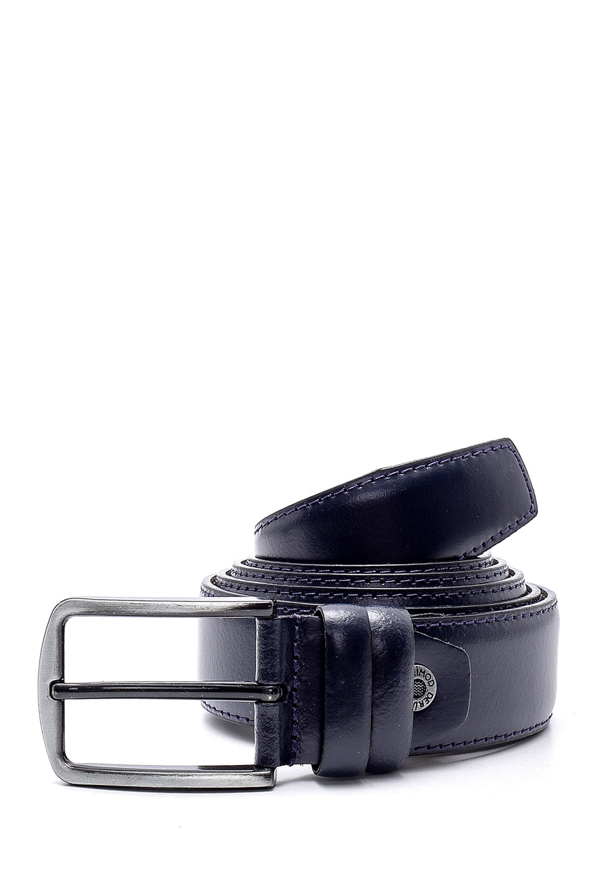 Men's Navy Blue Leather Belt 000A2D1201018 | Derimod