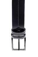 Men's Anthracite Leather Belt | Derimod