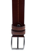 Men's Tan Leather Belt | Derimod
