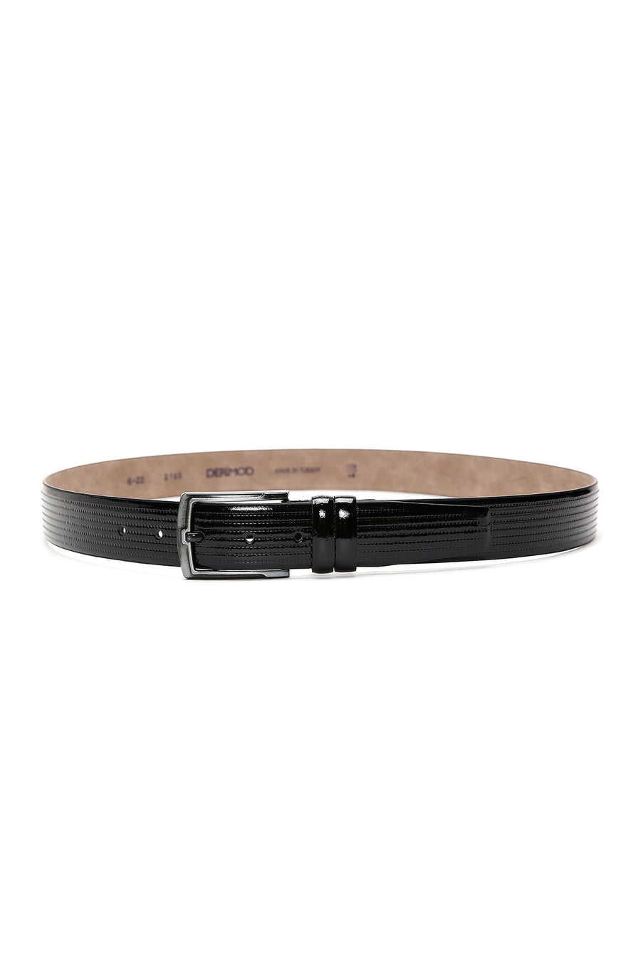 Men's Black Patent Leather Belt