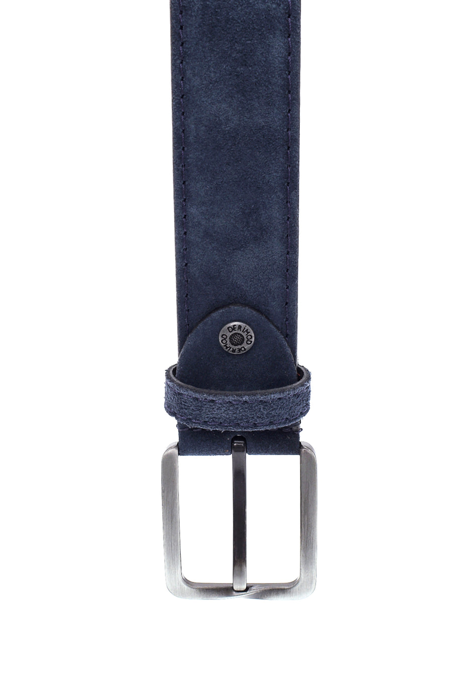Men's Navy Blue Leather Belt