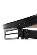 Men's Black Leather Belt | Derimod