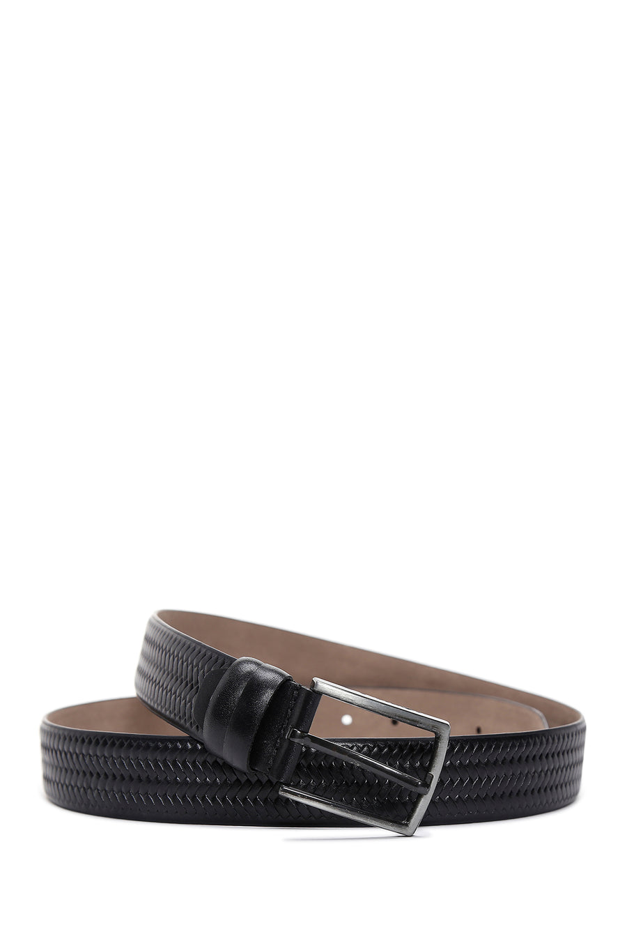 Men's Black Leather Belt 000A2D1303126 | Derimod