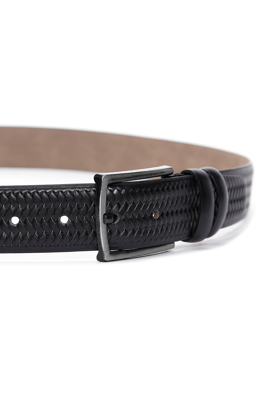 Men's Black Leather Belt