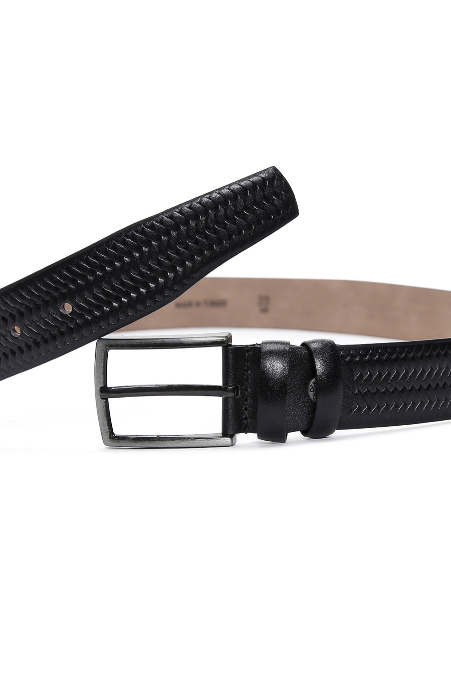 Men's Black Leather Belt