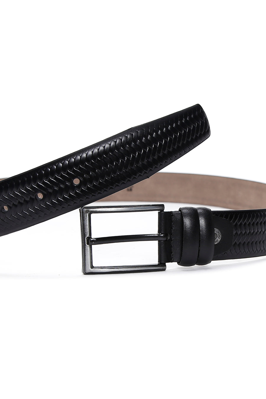 Men's Black Leather Belt