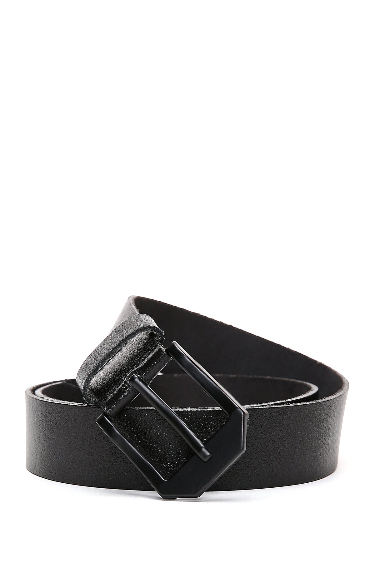 Men's Black Leather Belt 000A2D1303518 | Derimod