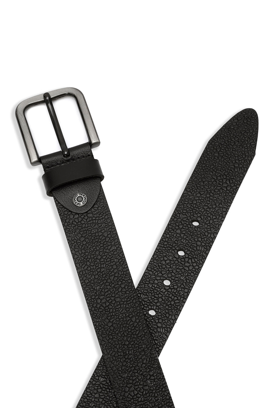 
Men's Black Printed Leather Belt
