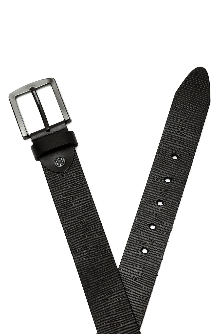 
Men's Black Printed Leather Belt
