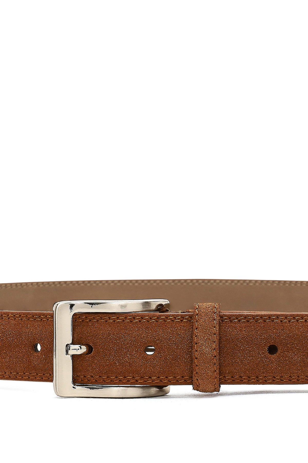 Erkek Taba Süet Deri Kemer