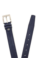 Erkek Lacivert Süet Deri Kemer | Derimod