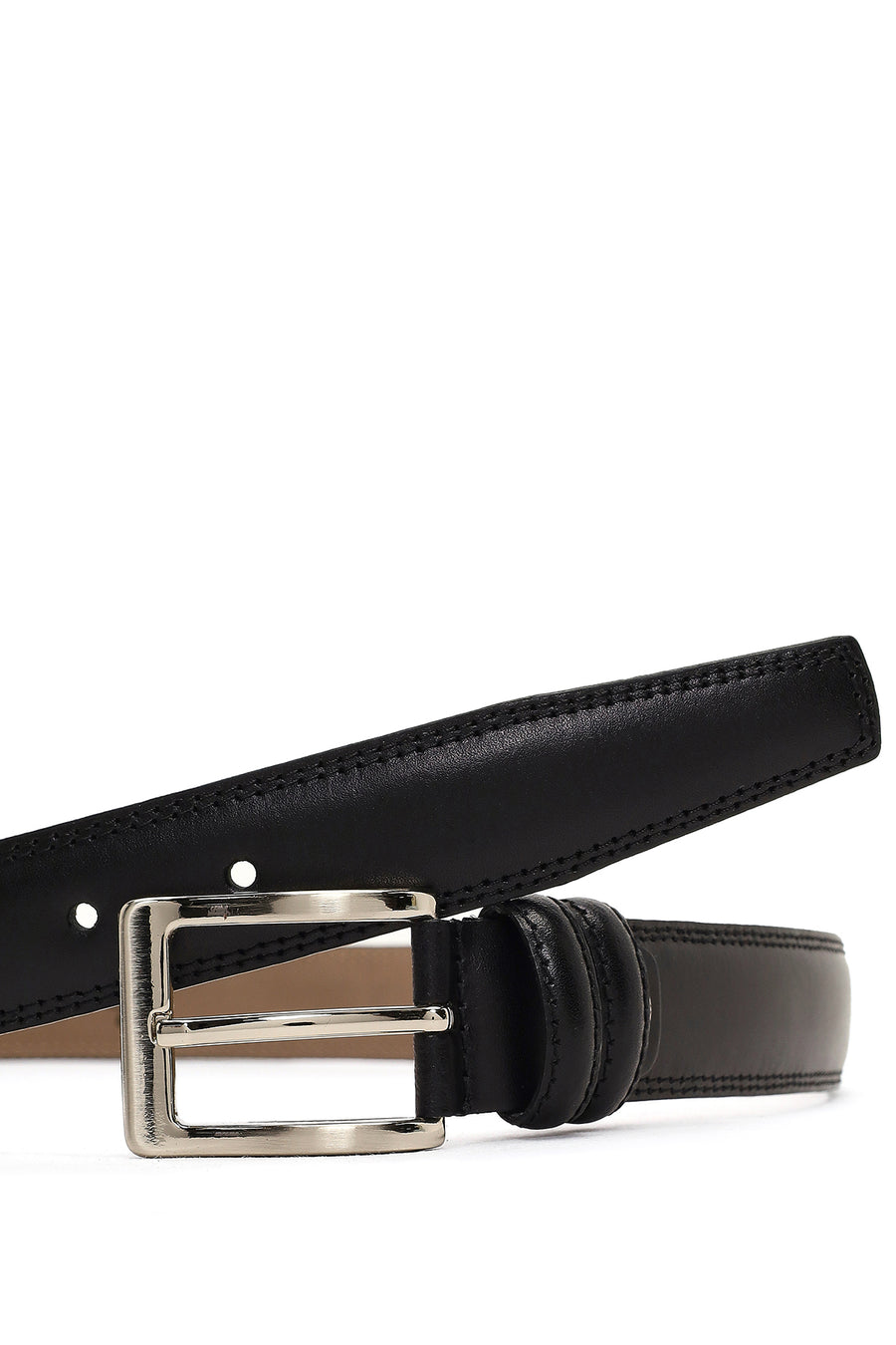 Men's Black Leather Belt