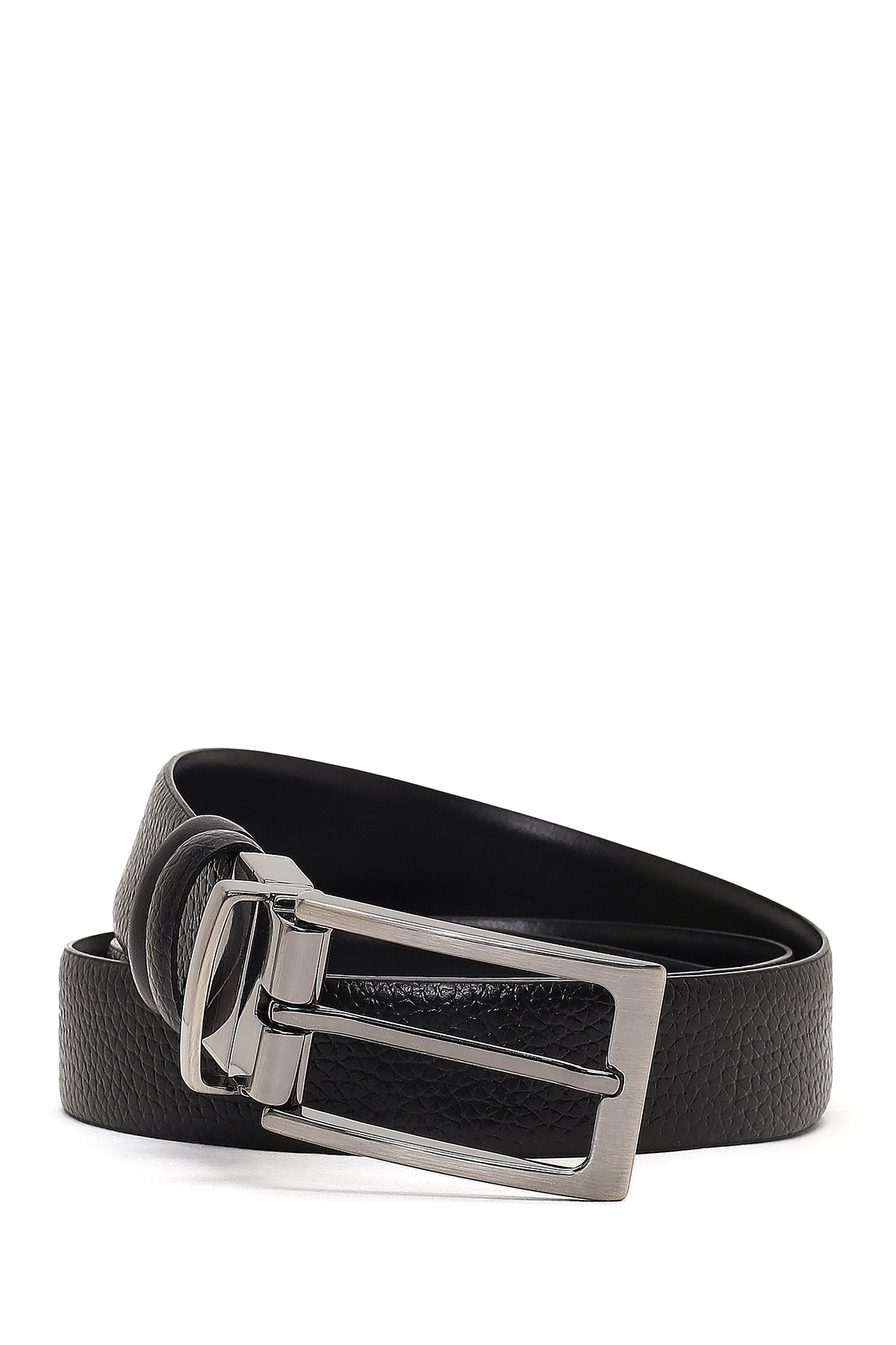 Men's Black Leather Belt 000A2D1306214 | Derimod