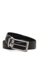 Men's Black Leather Belt | Derimod