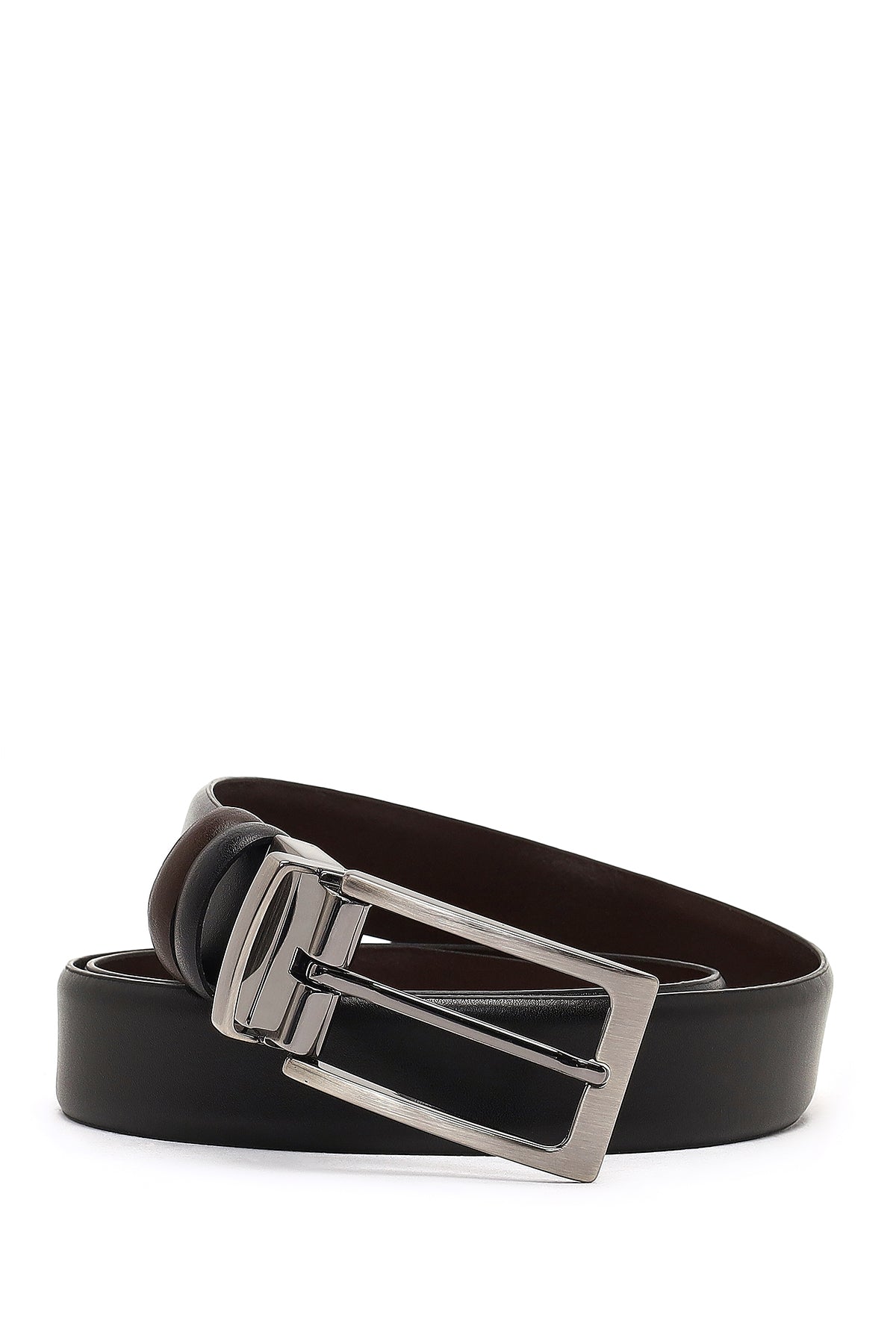 Erkek Siyah Deri Kemer