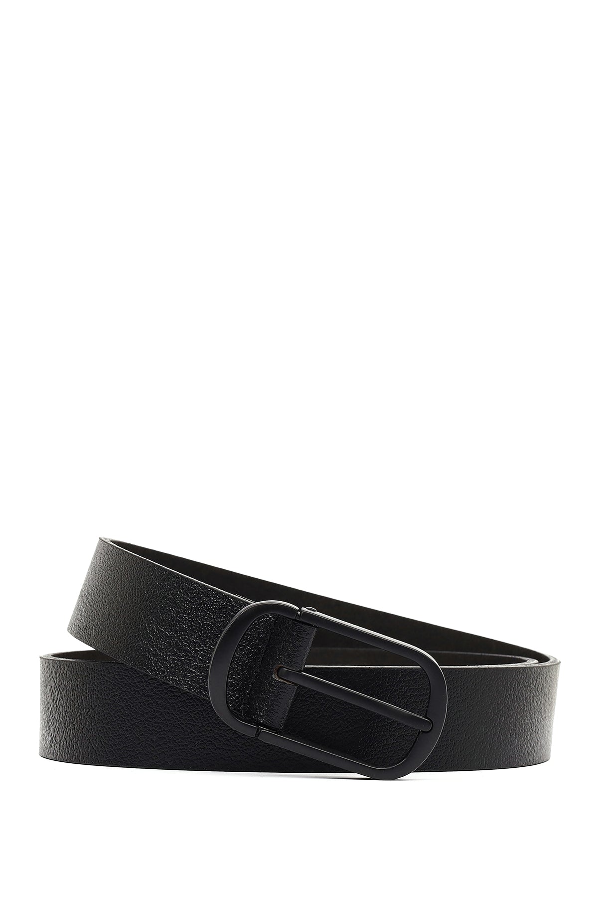 Men's Black Leather Belt 000A2D1306918 | Derimod
