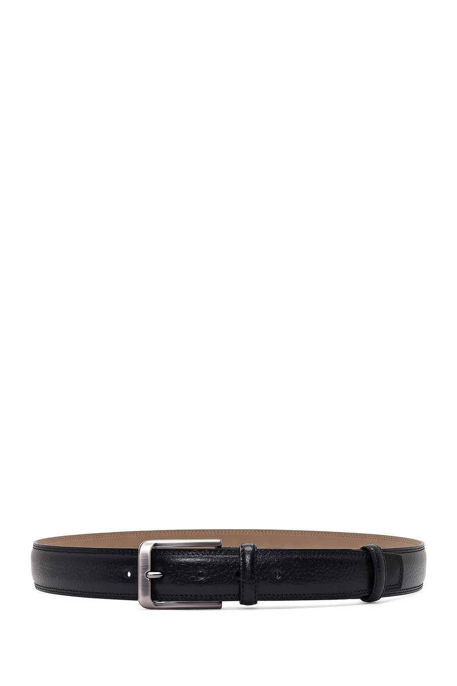 Male Black Leather Belt