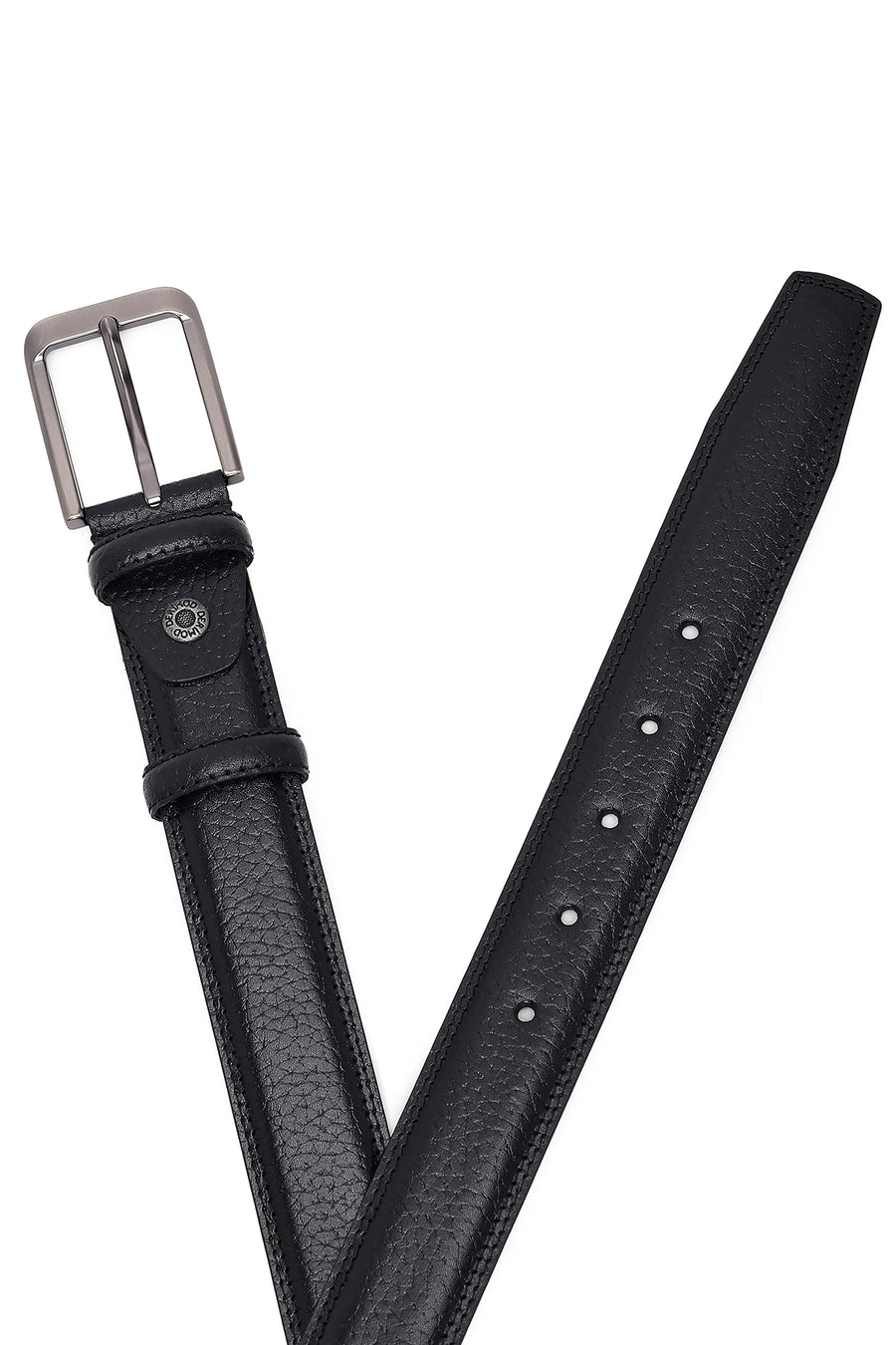Male Black Leather Belt