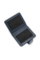Men's Navy Blue Leather Card Holder | Derimod