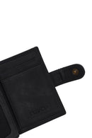 Men's Black Leather Cardholder | Derimod