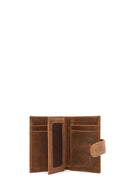 Men's Tan Leather Card Holder | Derimod