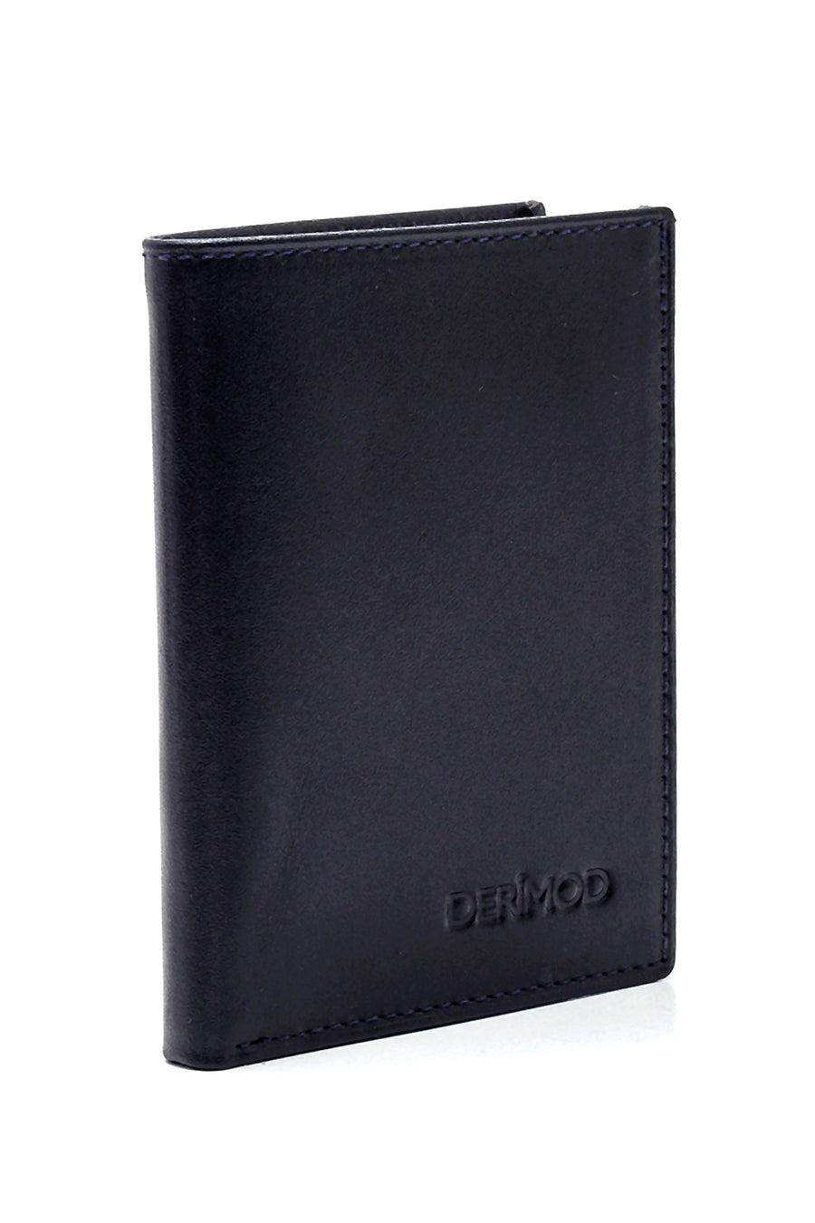 Men's Navy Blue Leather Card Holder
