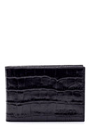 Men's Leather Crocodile Patterned Wallet | Derimod