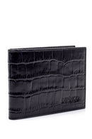 Men's Leather Crocodile Patterned Wallet | Derimod