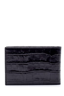 Men's Leather Crocodile Patterned Wallet | Derimod